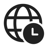 Globe Clock SVG Icon